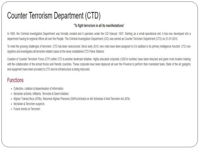 CTD Corporals Punjab Police Salary In Pakistan