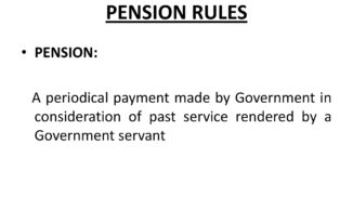 Pension rules In Pakistan