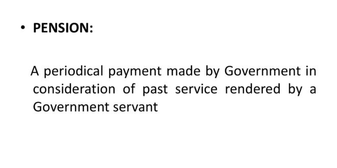 Pension rules In Pakistan