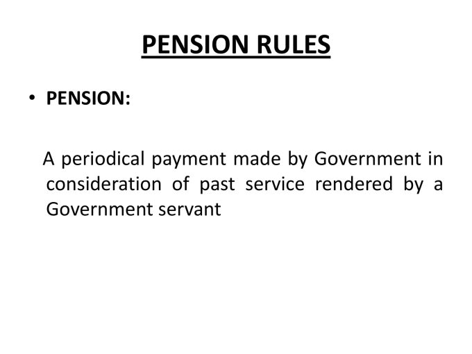 Pension rules In Pakistan