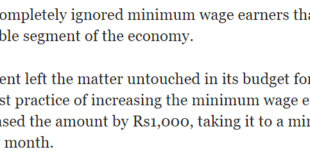 Minimum Salary In Pakistan 2018